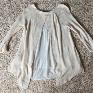 Anthro • Moth cutout sweater